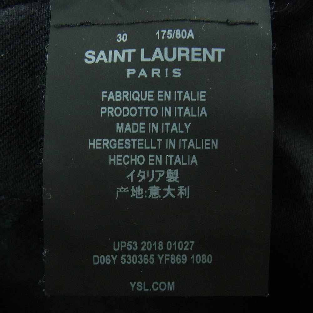 SAINT LAURENT サンローラン 530365 YF869 国内正規品 D17 M/BC-LW ブラック デニム パンツ ブラック系 30【中古】