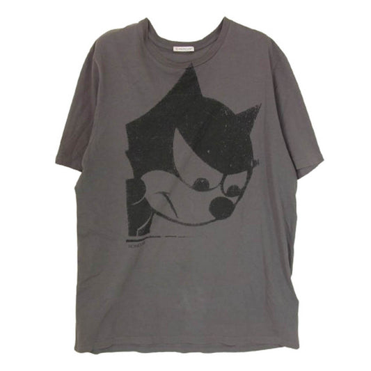 MONCLER モンクレール C-SCOM-20-6745 MAGLIA T-SHIRT マグリア Felix フェリックス プリント Tシャツ グレー系 L【中古】