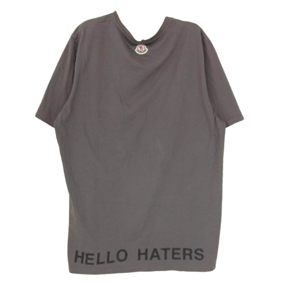 MONCLER モンクレール C-SCOM-20-6745 MAGLIA T-SHIRT マグリア Felix フェリックス プリント Tシャツ グレー系 L【中古】