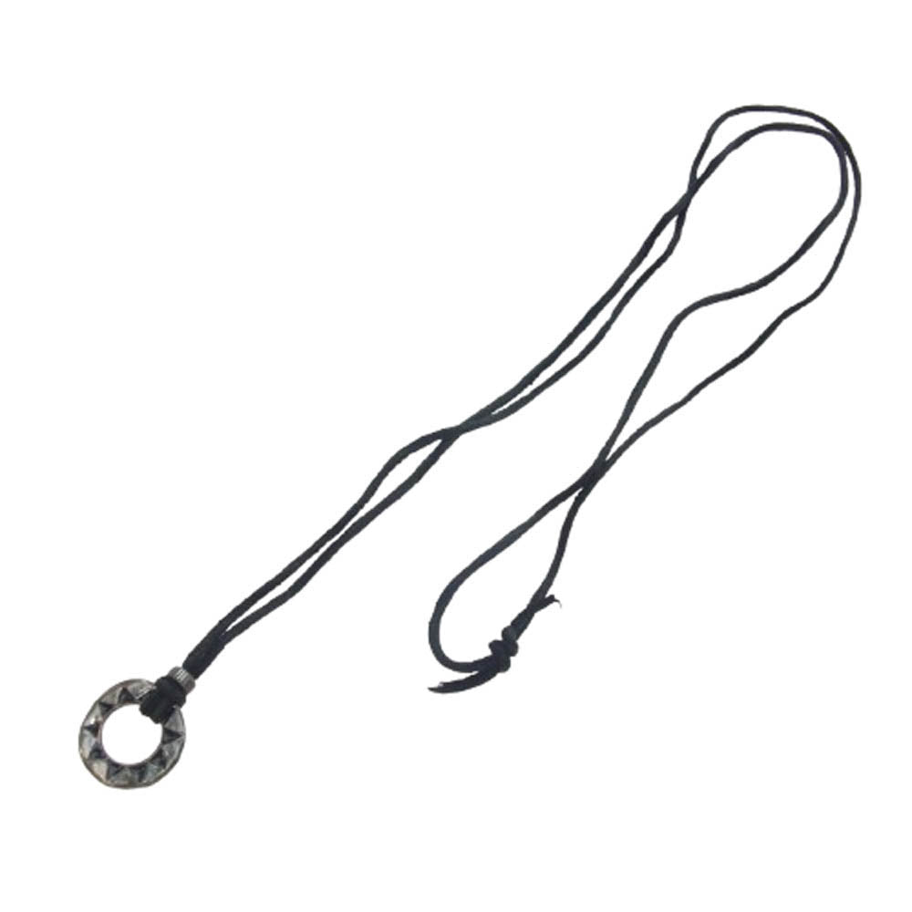 バーンアウト レザー ブレード サークル ネックレス【中古】