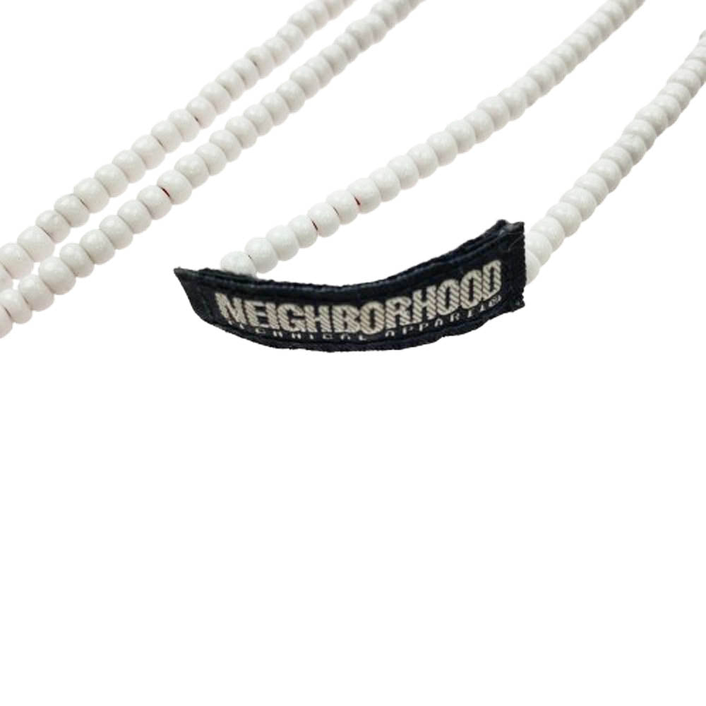 NEIGHBORHOOD ネイバーフッド クロス ビーズ ネックレス ホワイト系 レッド系【中古】