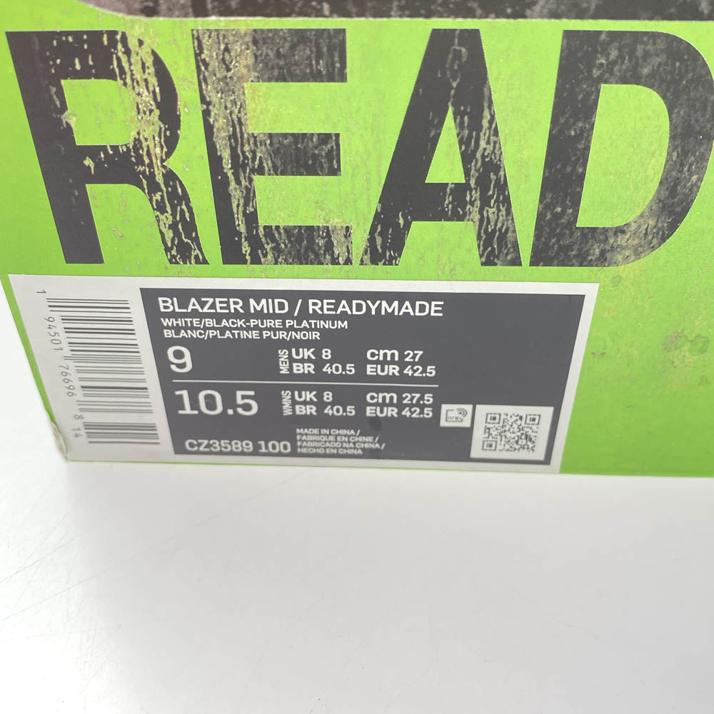 NIKE ナイキ CZ3589-100 READYMADE BLAZER MID ブレーザー ミッド スニーカー ホワイト系 27cm【中古】