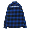 OFF-WHITE オフホワイト 18AW OMGA060E18A27010 CHECK FLANNEL SHIRT チェック 長袖 シャツ ブルー系 ブラック系 L【中古】