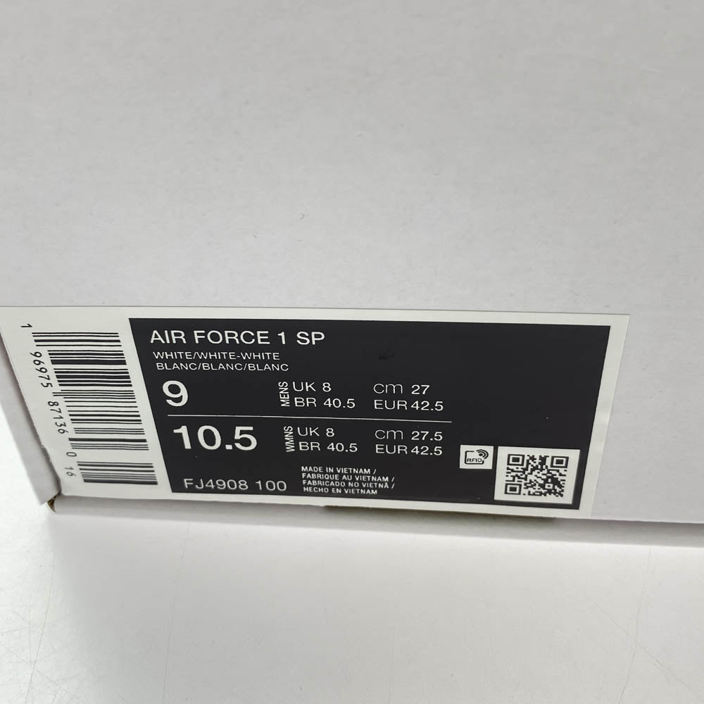 NIKE ナイキ FJ4908-100 1017 ALYX 9SM Air Force 1 Low White アリクス9SM エアフォース1 ロー スニーカー ホワイト系 27cm【新古品】【未使用】【中古】