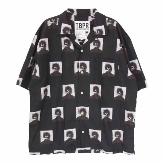 TIGHTBOOTH タイトブース x OILWORKS オイルワークス SMOKER ALOHA スモーカーアロハシャツ 半袖 シャツ ブラック系 M【中古】