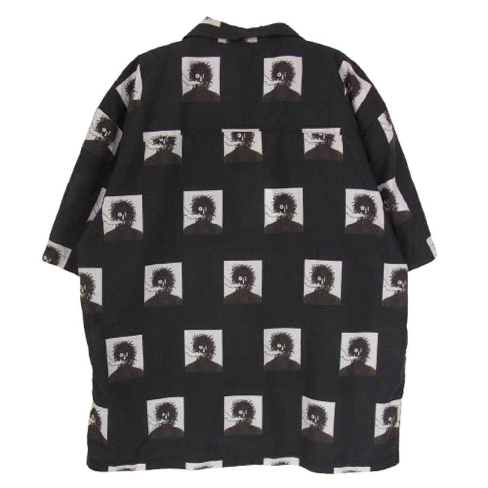 TIGHTBOOTH タイトブース x OILWORKS オイルワークス SMOKER ALOHA スモーカーアロハシャツ 半袖 シャツ ブラック系 M【中古】