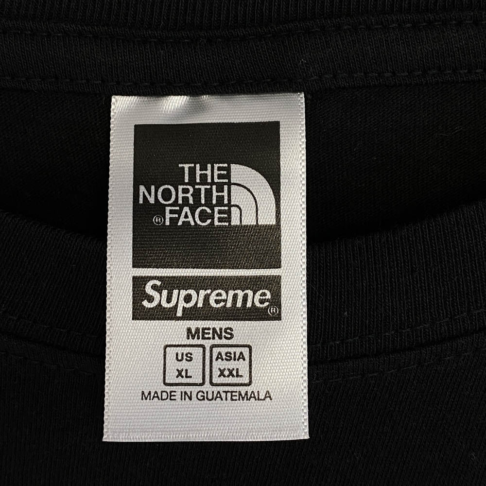 Supreme シュプリーム × THE NORTH FACE ノースフェイス 22SS Bandana Tee バンダナ Tシャツ ブラック系 XL【新古品】【未使用】【中古】