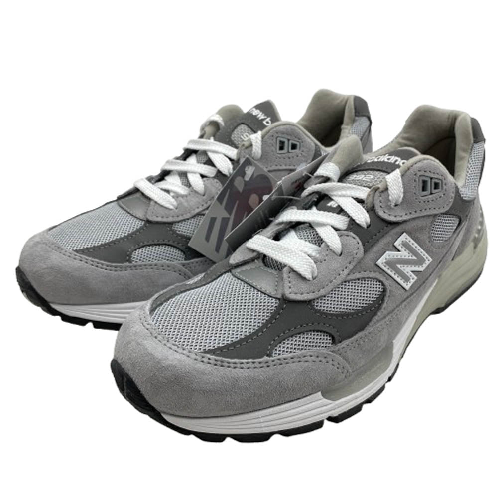 NEW BALANCE ニューバランス U992GY 992 スエード ローカット スニーカー グレー系 26cm【新古品】【未使用】【中古】