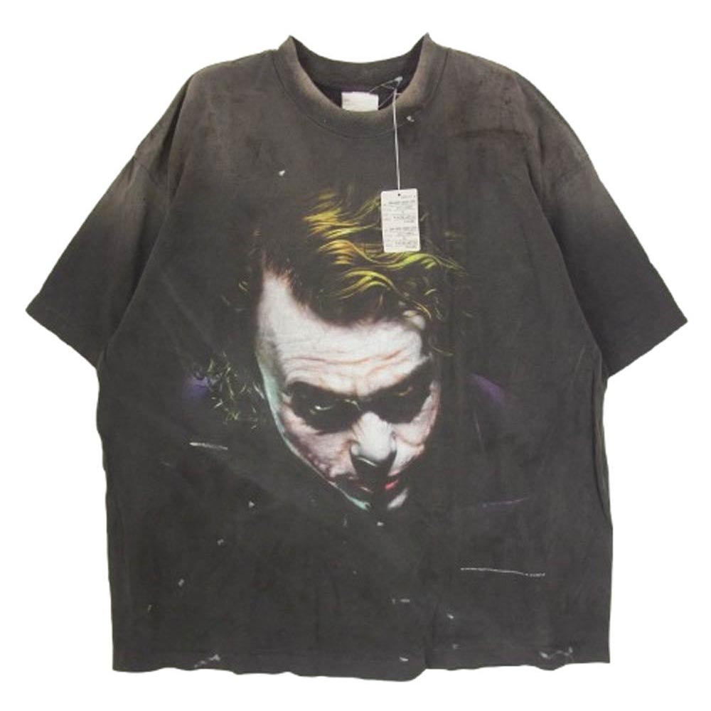 SAINT MICHAEL セントマイケル JOKER ジョーカー BTM SS TEE プリント Tシャツ チャコール系 XL【新古品】【未使用】【中古】
