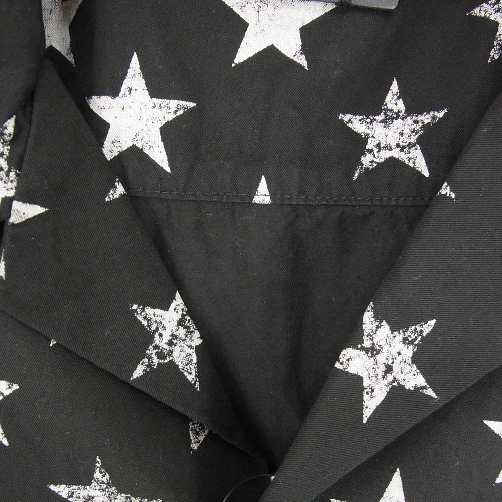 MINEDENIM マインデニム 2205-5002-97-032 Hazy Star Denim ヘイジースターデニム 星柄 半袖 オープンカラー シャツ ブラック系 3【美品】【中古】