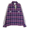 adidas アディダス JG1334 Korn Overshirt Plaid Purple Jacket コーン オーバーシャツ ジャケット パープル系 S【美品】【中古】