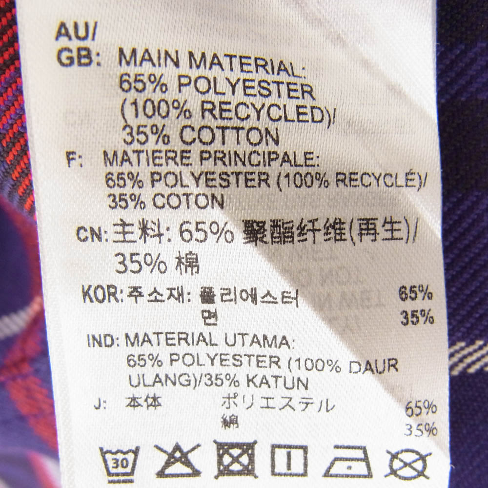 adidas アディダス JG1334 Korn Overshirt Plaid Purple Jacket コーン オーバーシャツ ジャケット パープル系 S【美品】【中古】