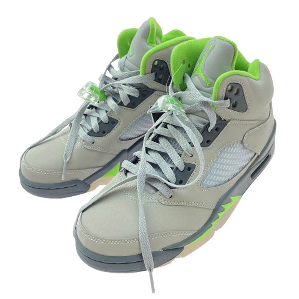 NIKE ナイキ DM9014-003 Air Jordan 5 Green Bean AJ5 エアジョーダン グリーンビーン スニーカー グレー系 26cm【美品】【中古】
