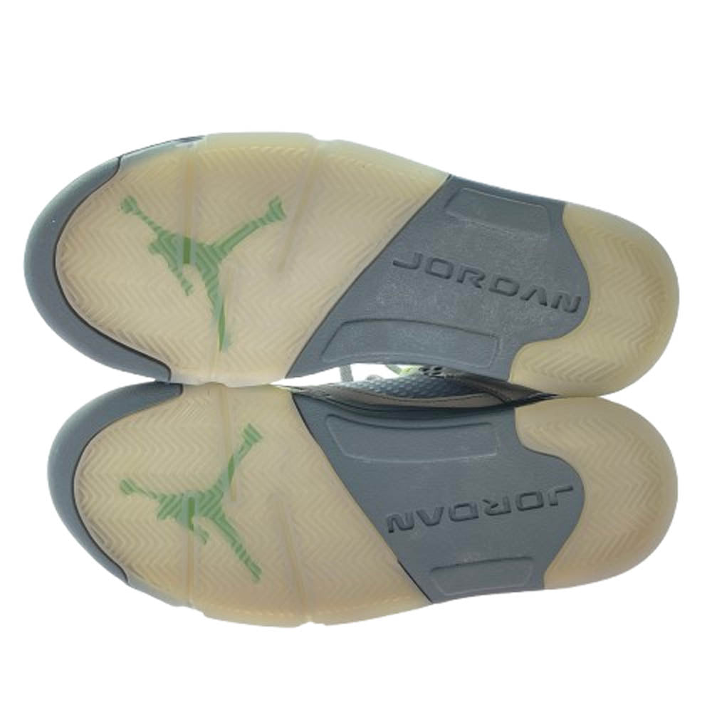 NIKE ナイキ DM9014-003 Air Jordan 5 Green Bean AJ5 エアジョーダン グリーンビーン スニーカー グレー系 26cm【美品】【中古】