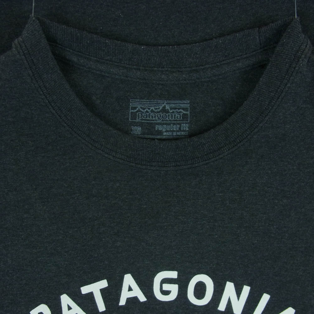 patagonia パタゴニア 39043 ロゴ 半袖 Tシャツ コットン ポリエステル メキシコ製 グレー系 XS【中古】