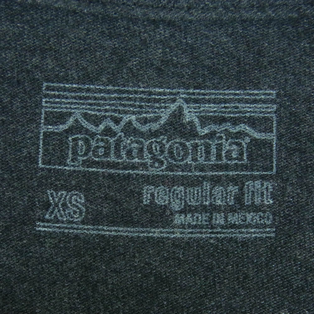 patagonia パタゴニア 39043 ロゴ 半袖 Tシャツ コットン ポリエステル メキシコ製 グレー系 XS【中古】