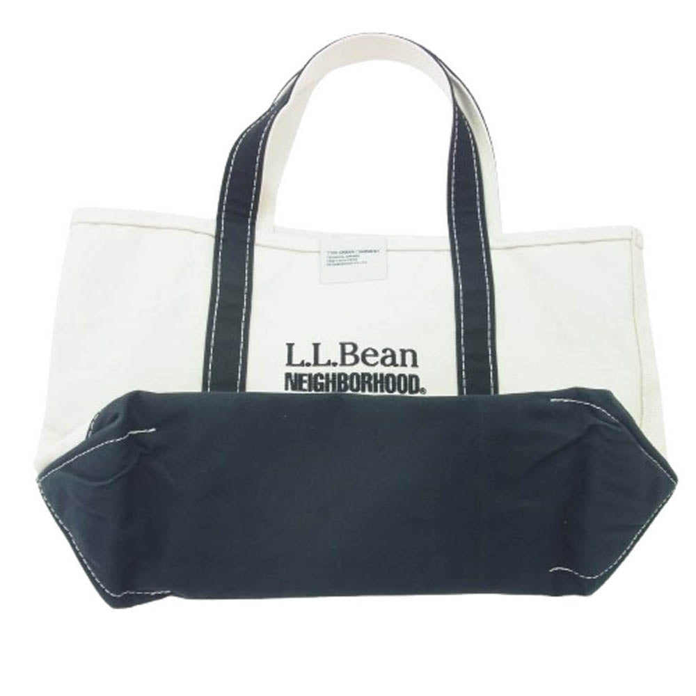 NEIGHBORHOOD ネイバーフッド 251PTLBN-CG01 NH X L.L.BEAN . TOTE-M エルエルビーン トート バッグ オフホワイト系 ブラック系【極上美品】【中古】