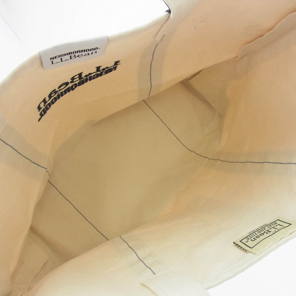 NEIGHBORHOOD ネイバーフッド 251PTLBN-CG01 NH X L.L.BEAN . TOTE-M エルエルビーン トート バッグ オフホワイト系 ブラック系【極上美品】【中古】
