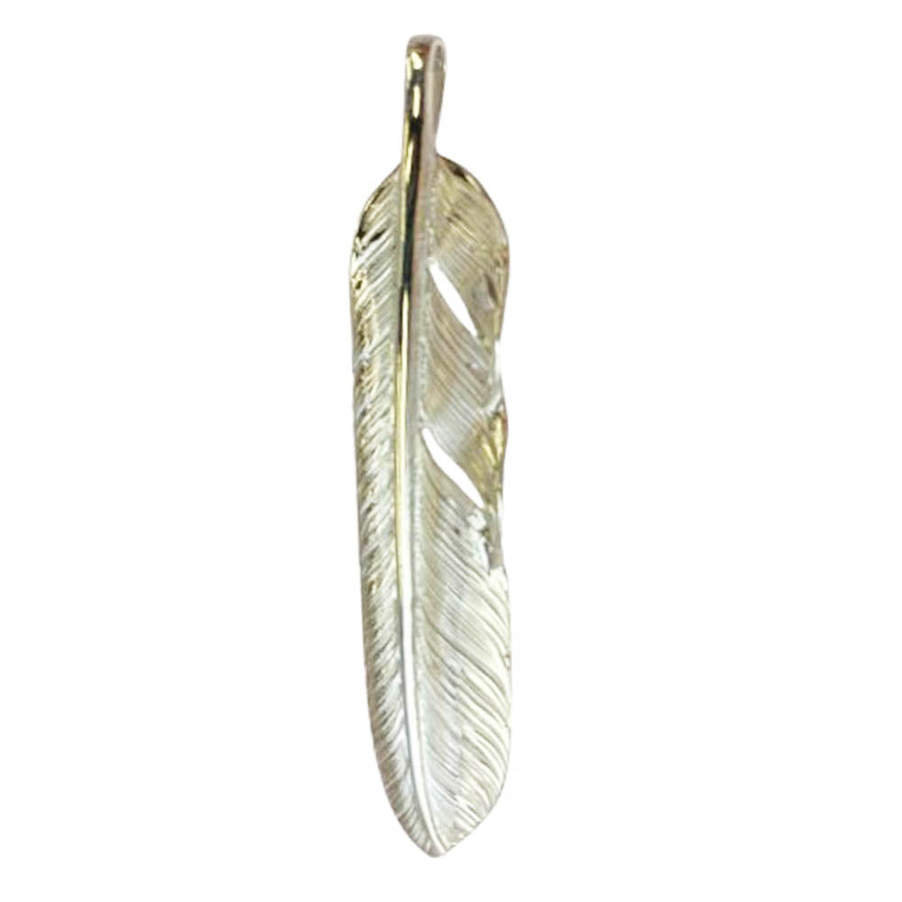 TARO WASHIMI ワシミタロウ 鷲見太郎 M flight feather 01 M フライト フェザー ペンダント 左向き シルバー系【美品】【中古】