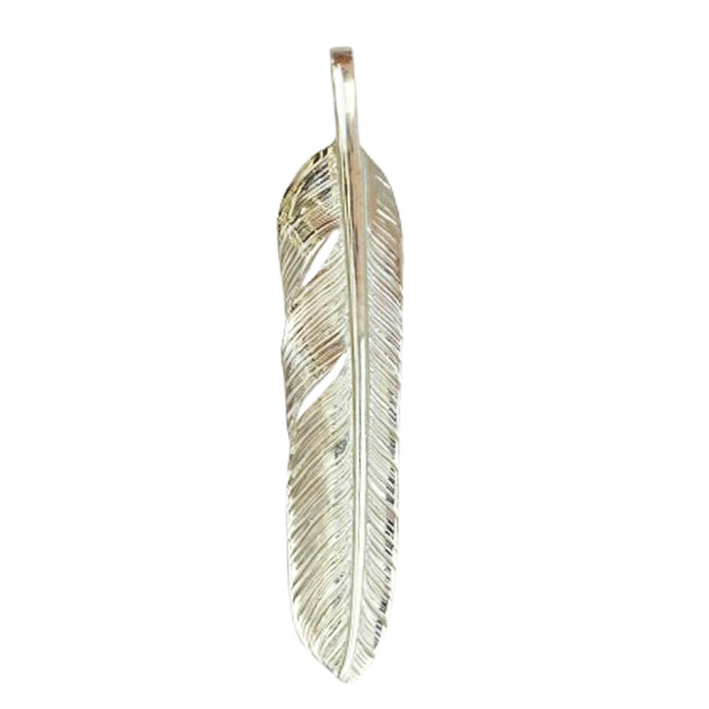 TARO WASHIMI ワシミタロウ 鷲見太郎 M flight feather 01 M フライト フェザー ペンダント 左向き シルバー系【美品】【中古】