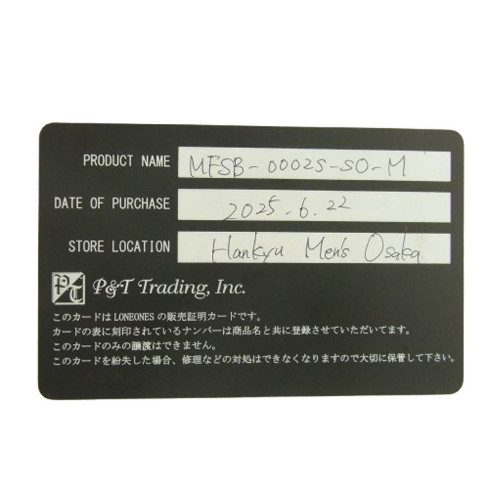 LONE ONES ロンワンズ MESB-0002S-SO-M 販売証明書カード付 ホークビードS オニキス ストーン ビーズ ブレスレット ブラック系【美品】【中古】