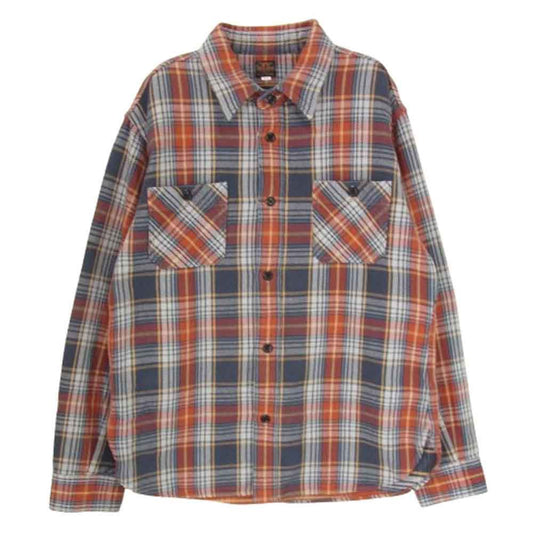 デラックスウエア ヘビーネル チェック 長袖 ワーク シャツ マルチカラー系 L【中古】