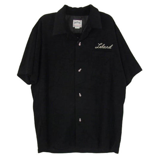 HOUSTON ヒューストン PILE BOWLING SHIRT パイル ボーリング シャツ ブラック系 M【中古】