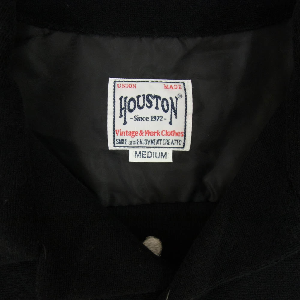 HOUSTON ヒューストン PILE BOWLING SHIRT パイル ボーリング シャツ ブラック系 M【中古】