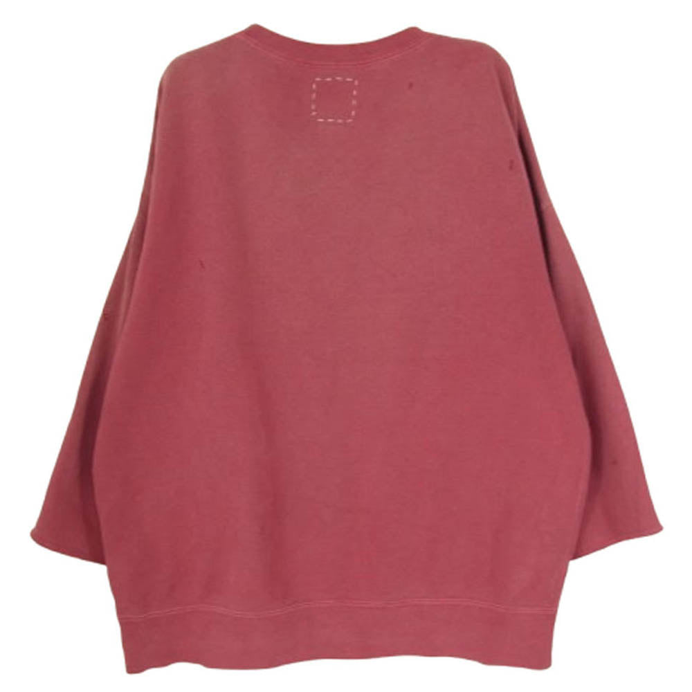VISVIM ビズビム 21AW 0121205010015 JUMBO SWEAT 3/4 CRASH クルーネック トレーナー スウェット エンジ系 1【中古】