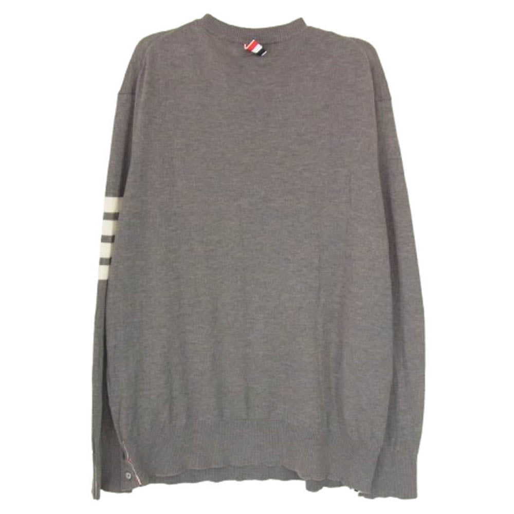 THOM BROWNE トムブラウン MKCO54A-00014415 4BAR ウール ニット 長袖 ロングスリーブ セーター グレー系 4【中古】
