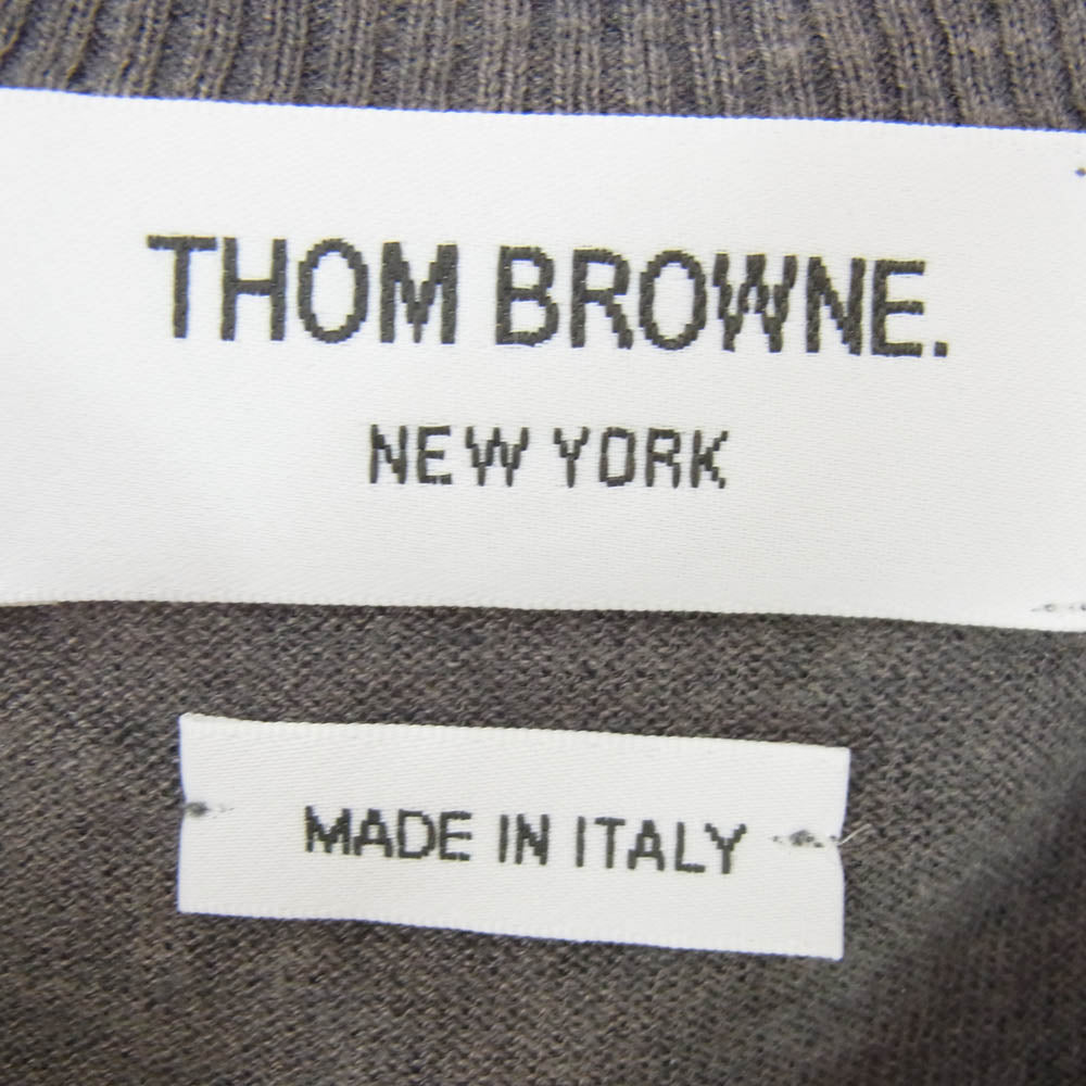 THOM BROWNE トムブラウン MKCO54A-00014415 4BAR ウール ニット 長袖 ロングスリーブ セーター グレー系 4【中古】