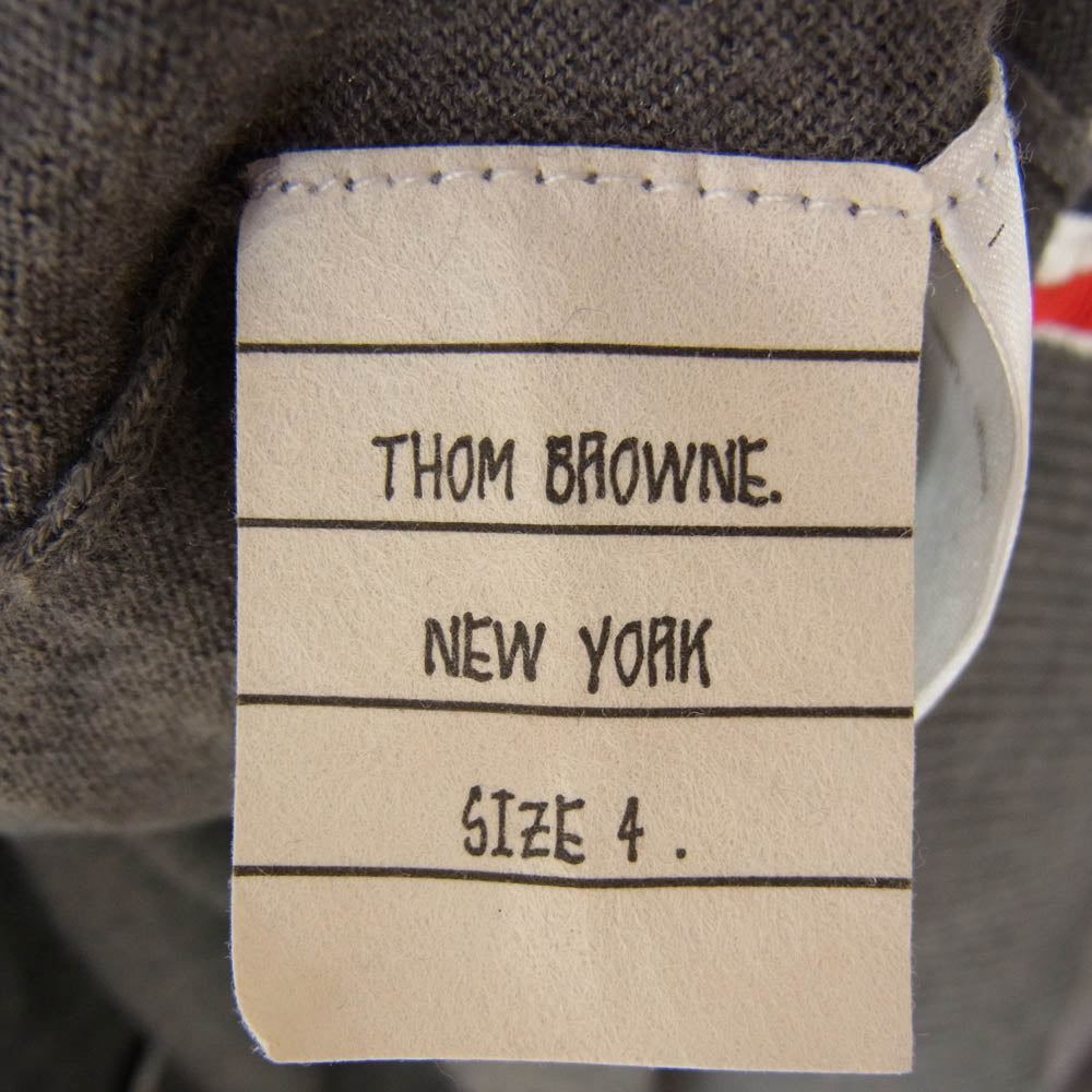 THOM BROWNE トムブラウン MKCO54A-00014415 4BAR ウール ニット 長袖 ロングスリーブ セーター グレー系 4【中古】