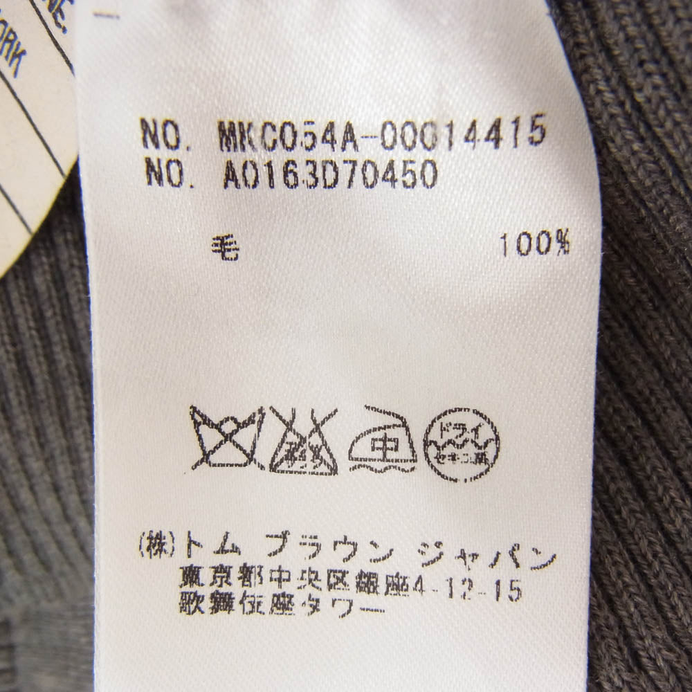 THOM BROWNE トムブラウン MKCO54A-00014415 4BAR ウール ニット 長袖 ロングスリーブ セーター グレー系 4【中古】