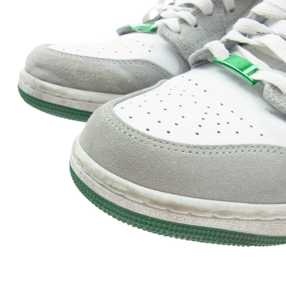NIKE ナイキ DC7294-103 Air Jordan 1 Mid Green Grey White エアジョーダン 1 ミッド ハイカット スニーカー ホワイト系 グリーン系 グレー系 27.5cm【中古】