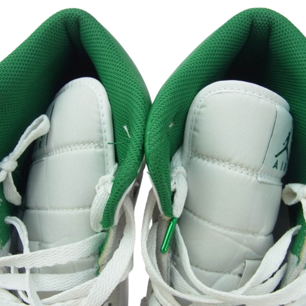 NIKE ナイキ DC7294-103 Air Jordan 1 Mid Green Grey White エアジョーダン 1 ミッド ハイカット スニーカー ホワイト系 グリーン系 グレー系 27.5cm【中古】