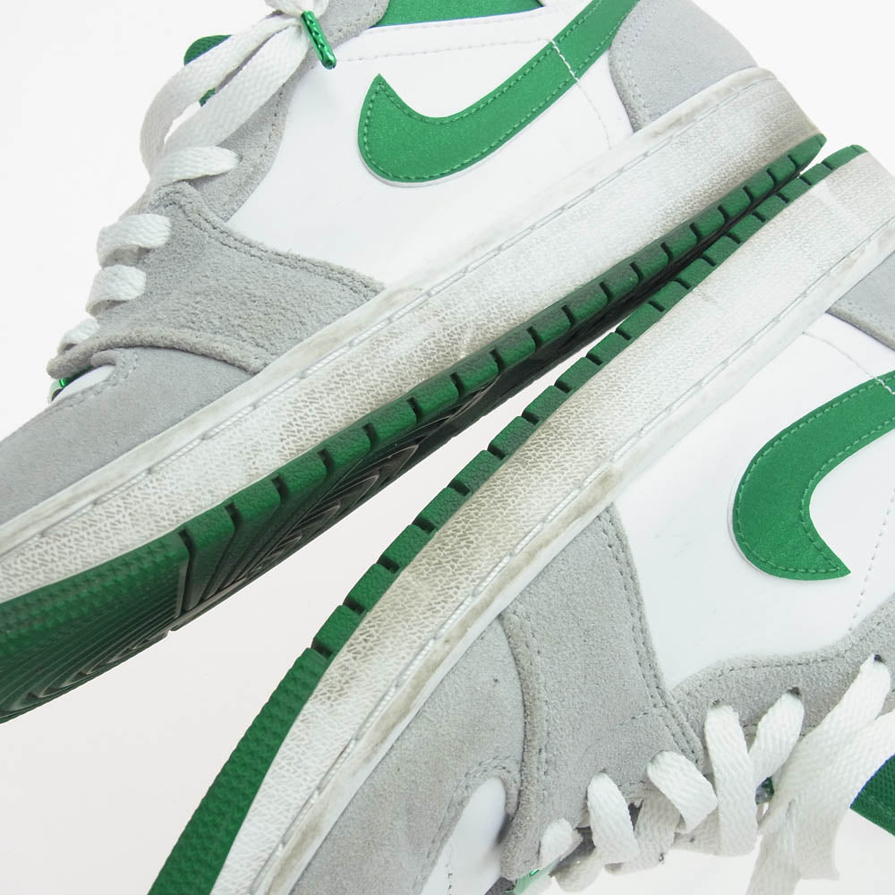 NIKE ナイキ DC7294-103 Air Jordan 1 Mid Green Grey White エアジョーダン 1 ミッド ハイカット スニーカー ホワイト系 グリーン系 グレー系 27.5cm【中古】