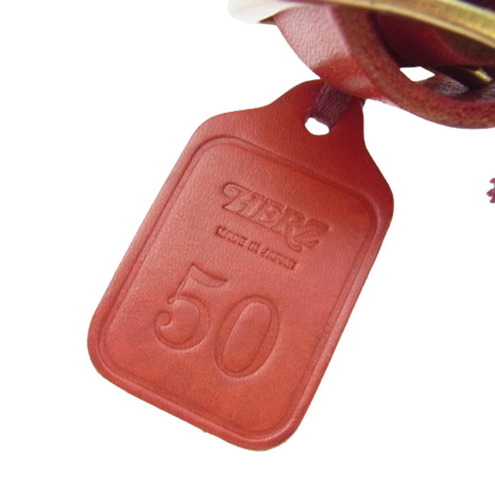 HERZ ヘルツ 50周年タグ付き レザー ボディバッグ ショルダーバッグ レッド系【中古】