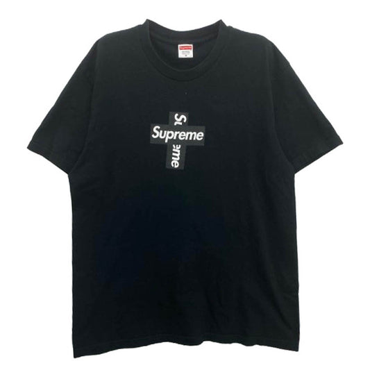 Supreme シュプリーム 20AW Cross Box Logo Tee クロス ボックス ロゴ プリント Tシャツ ブラック系 M【中古】