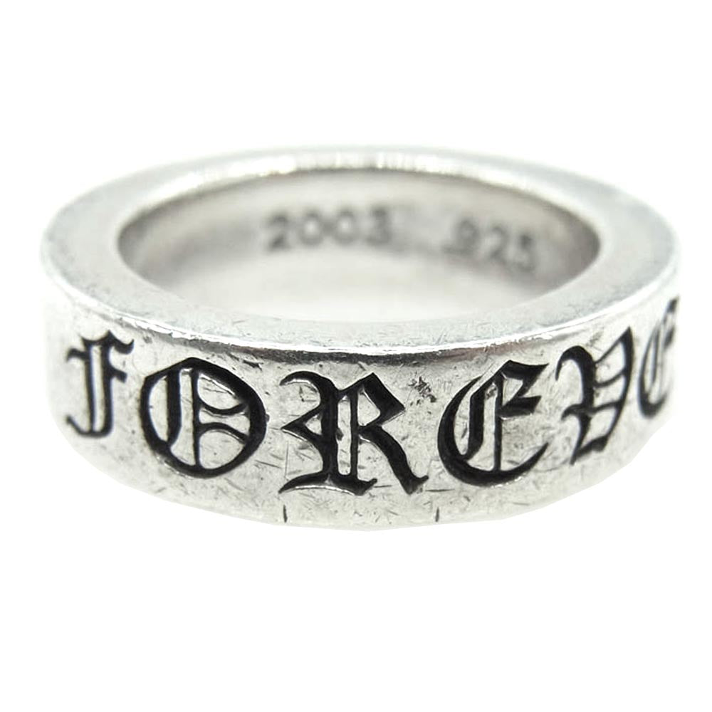 CHROME HEARTS クロムハーツ（原本無） 6mm SPACER FOREVER スペーサー フォーエバー リング シルバー系 9.5号【中古】