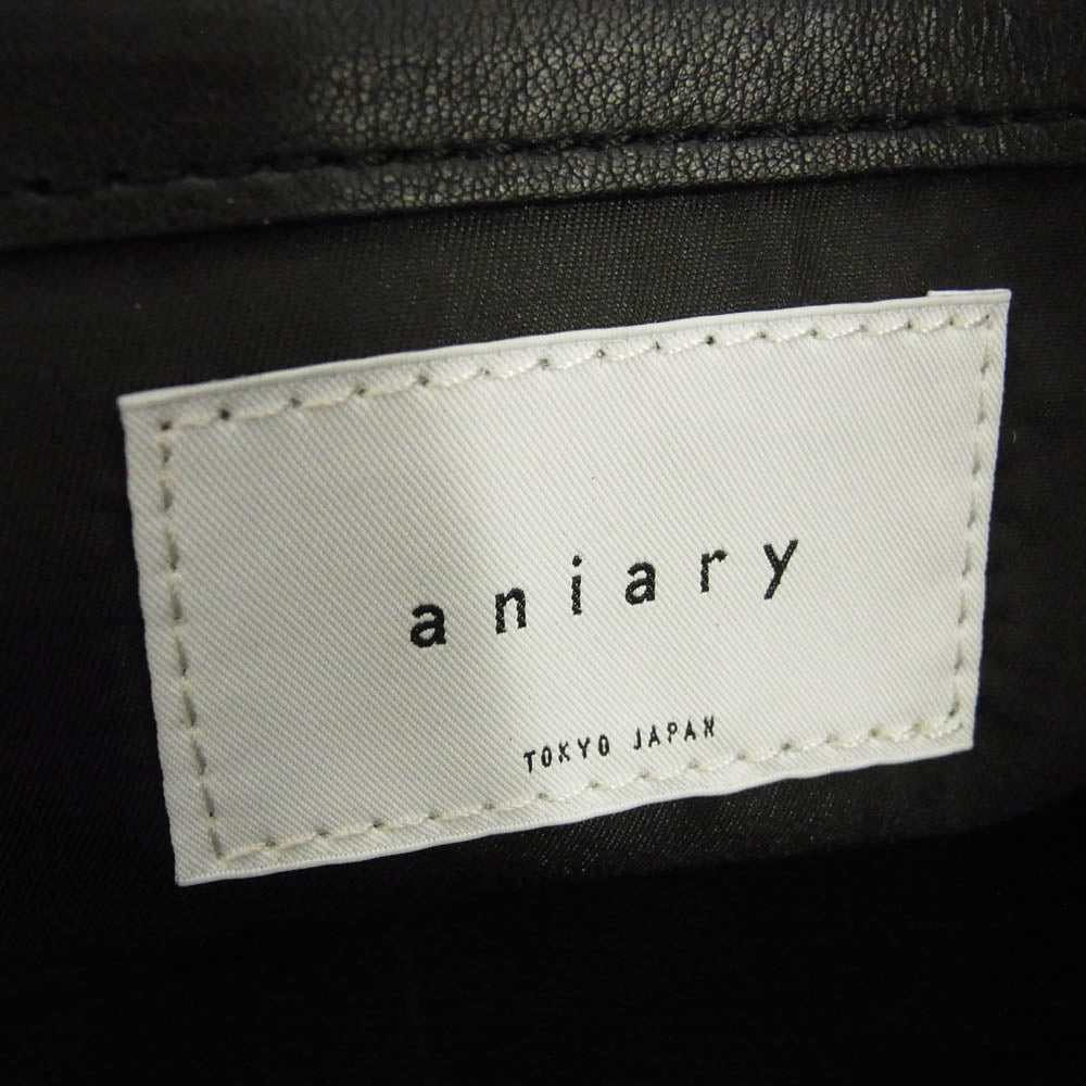 aniary アニアリ 36-02003 Artisan Leather アルティザンレザー トートバッグ ブラック系【極上美品】【中古】