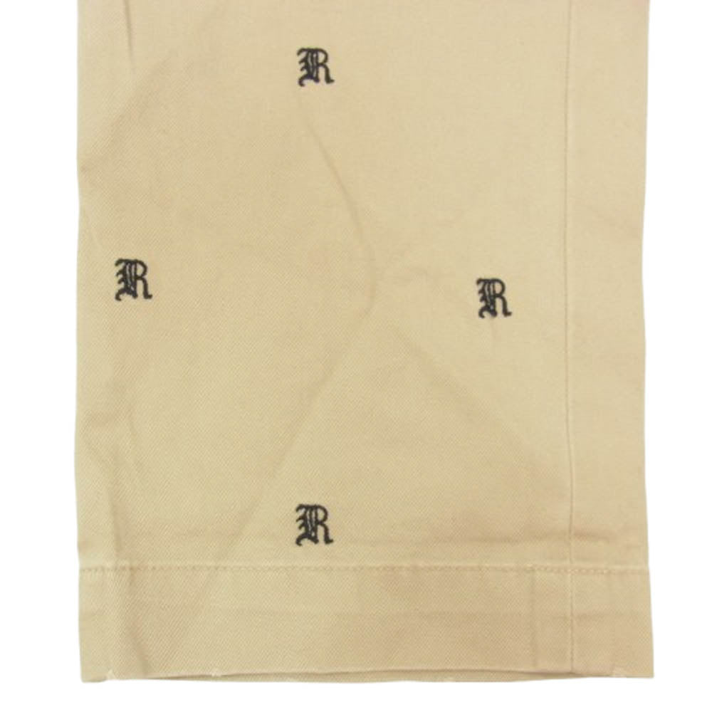 RALPH LAUREN ラルフローレン RUGBY ラグビー  刺繍 総柄 チノトラウザーズ パンツ ベージュ系 36【中古】