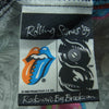 ヴィンテージ 80s USA製 The Rolling Stones ローリング ストーンズ 総柄 ショーツ ショート パンツ ブラック系 XL【中古】