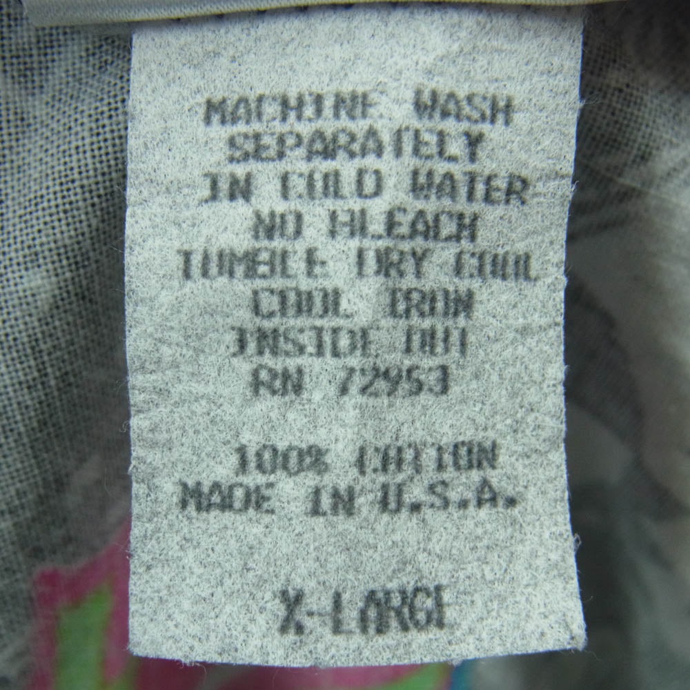 ヴィンテージ 80s USA製 The Rolling Stones ローリング ストーンズ 総柄 ショーツ ショート パンツ ブラック系 XL【中古】