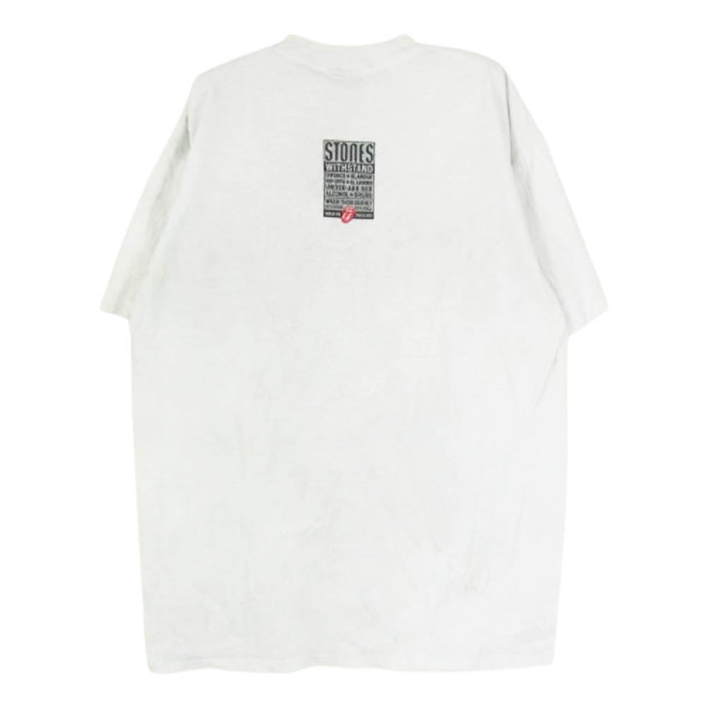 ヴィンテージ 90s USA製 The Rolling Stones ローリング ストーンズ BROCKUM ブロッカムボディ 94/95 Voo Doo Lounge ワールドツアー バンド Tシャツ 白グレー系 L【中古】
