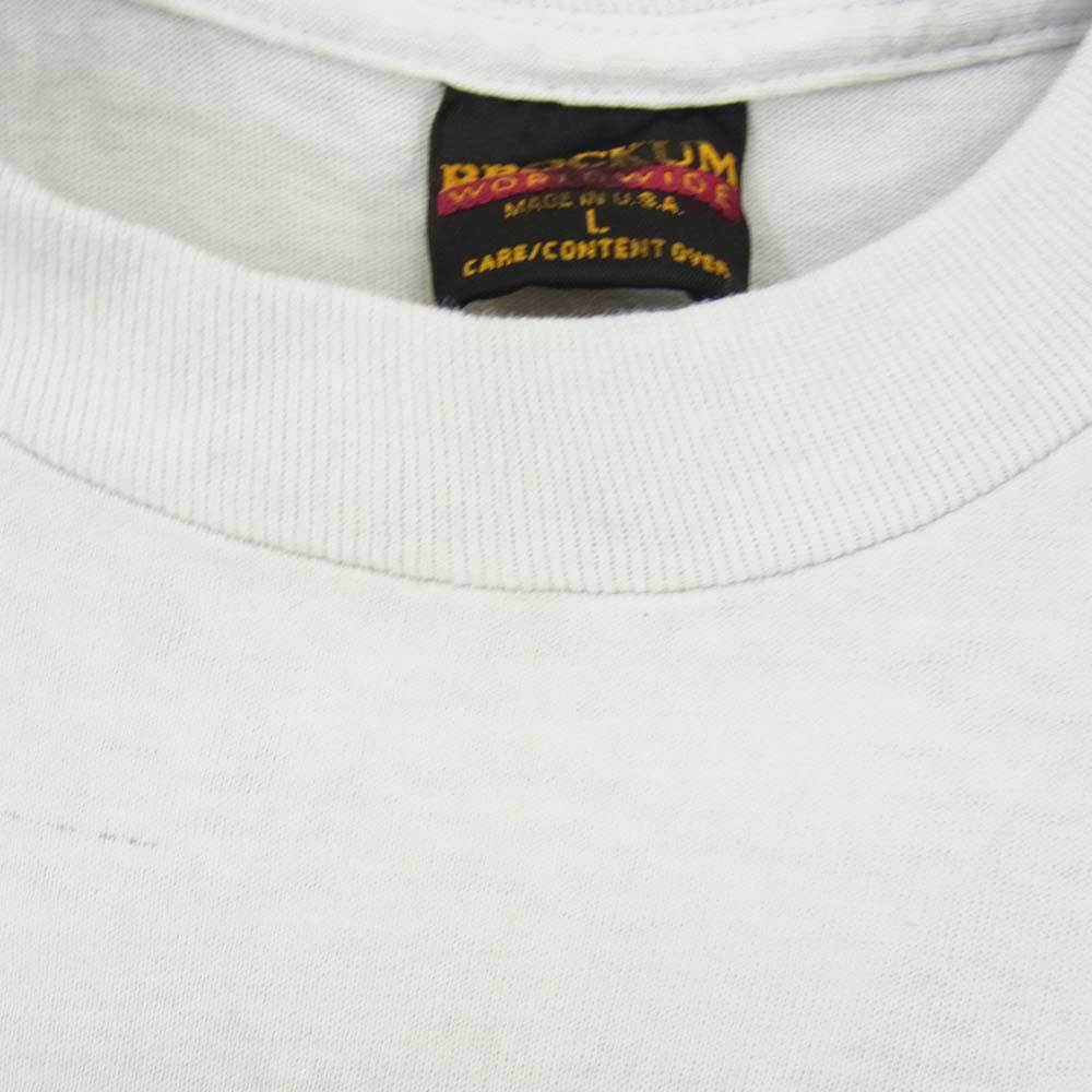 ヴィンテージ 90s USA製 The Rolling Stones ローリング ストーンズ BROCKUM ブロッカムボディ 94/95 Voo Doo Lounge ワールドツアー バンド Tシャツ 白グレー系 L【中古】