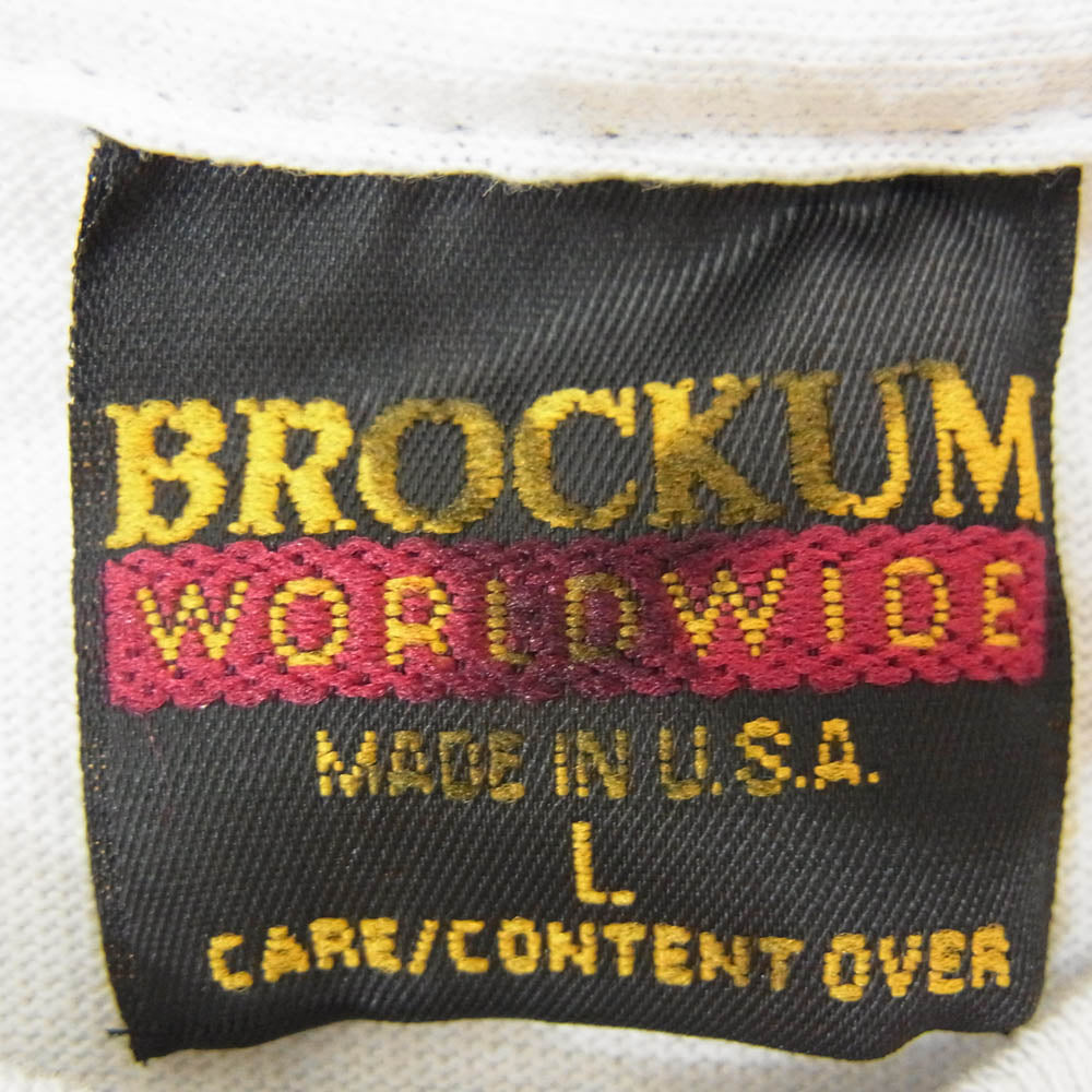 ヴィンテージ 90s USA製 The Rolling Stones ローリング ストーンズ BROCKUM ブロッカムボディ 94/95 Voo Doo Lounge ワールドツアー バンド Tシャツ 白グレー系 L【中古】
