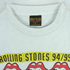 ヴィンテージ 90s USA製 The Rolling Stones ローリング ストーンズ BROCKUM ブロッカムボディ 94/95 Voo Doo Lounge バンド Tシャツ オフホワイト系 白灰系 XL【中古】