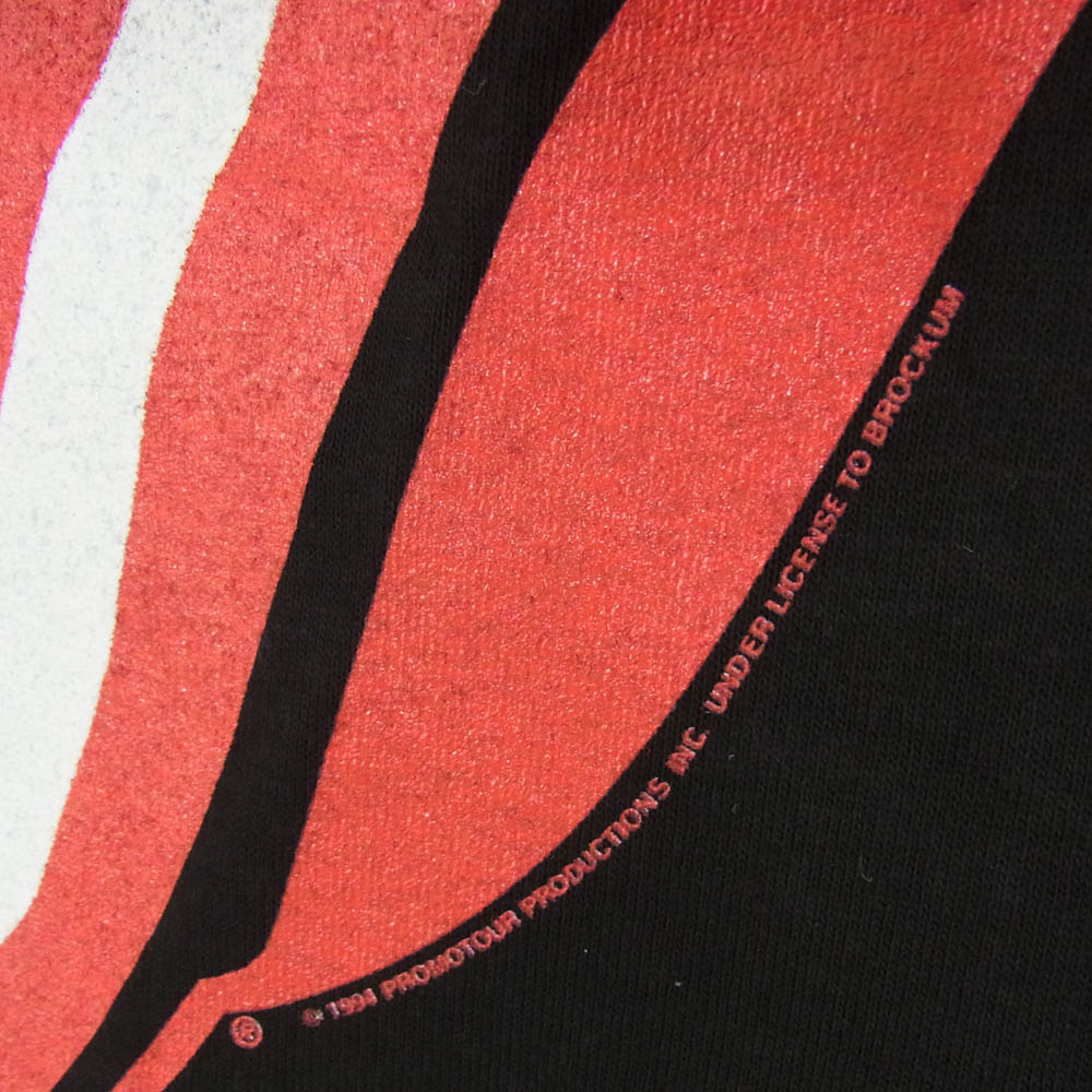 ヴィンテージ 90s USA製 The Rolling Stones ローリング ストーンズ BROCKUM ブロッカムボディ 94/95 Voo Doo Lounge バンド Tシャツ BLACK ブラック系 L【極上美品】【中古】