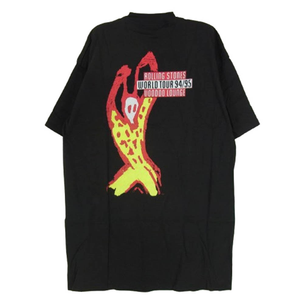 ヴィンテージ 90s USA製 The Rolling Stones ローリング ストーンズ BROCKUM ブロッカムボディ 94/95 Voo Doo Lounge バンド Tシャツ BLACK ブラック系 L【美品】【中古】