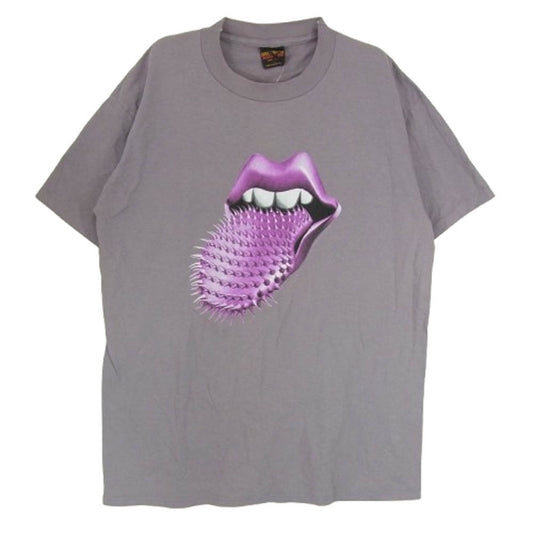ヴィンテージ 90s USA製 The Rolling Stones ローリング ストーンズ BROCKUM ブロッカムボディ  Voo Doo Lounge スパイクタン バンド Tシャツ グレー系 L【中古】